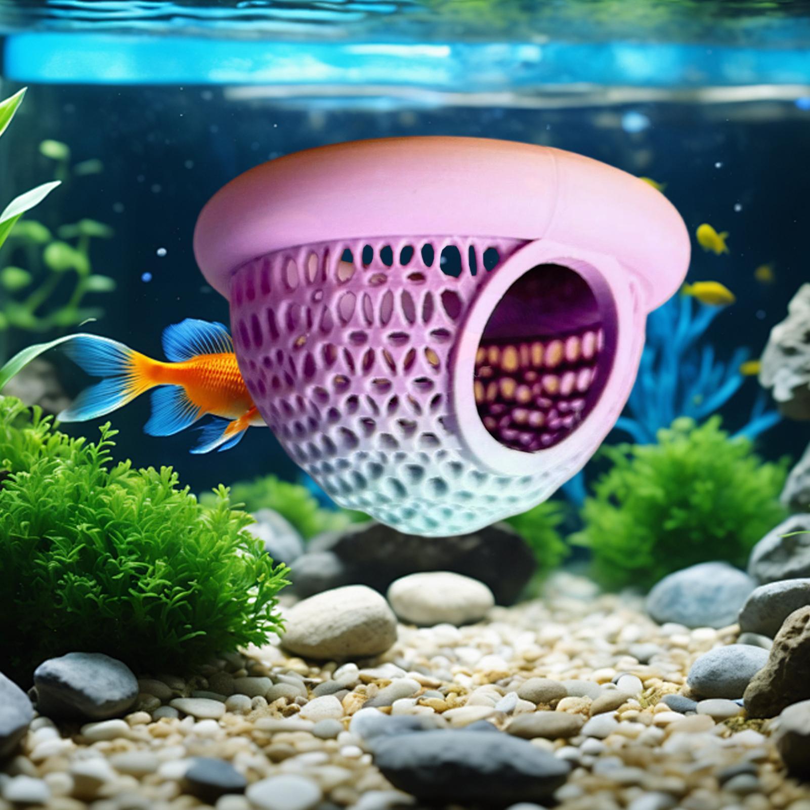 Marine Aquarium All In One - 2PCS 플로팅 수족관 식물 홀더, 물고기
