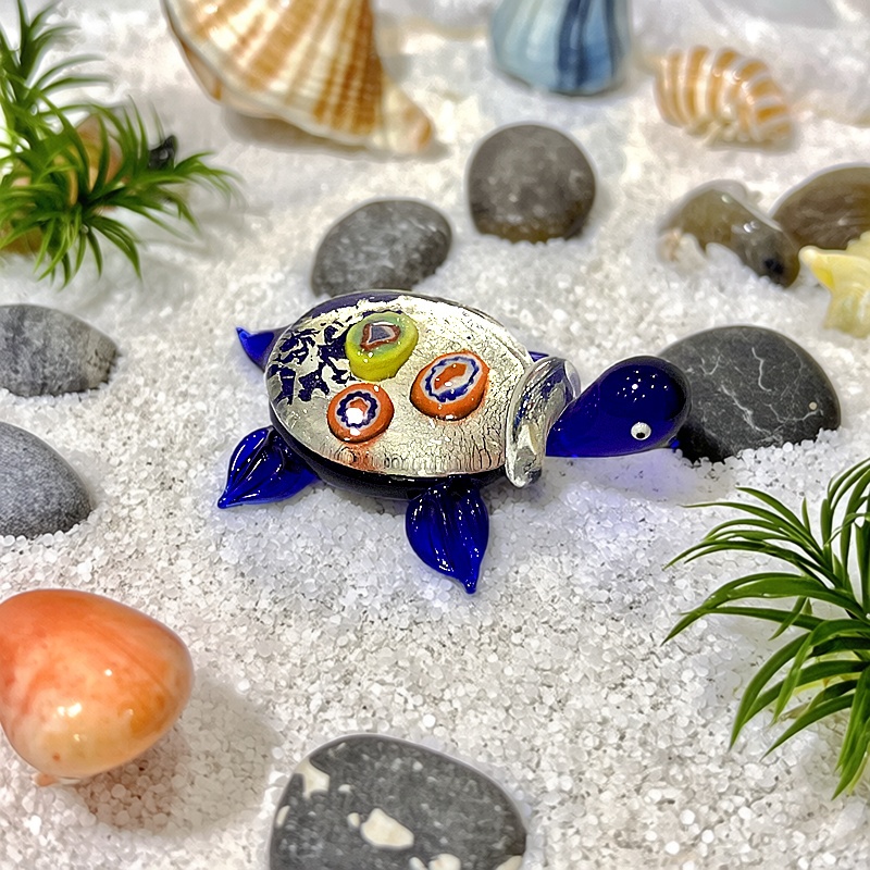 Marine Aquarium Orp - 수제 미니 유리 거북이 장식품 귀여운