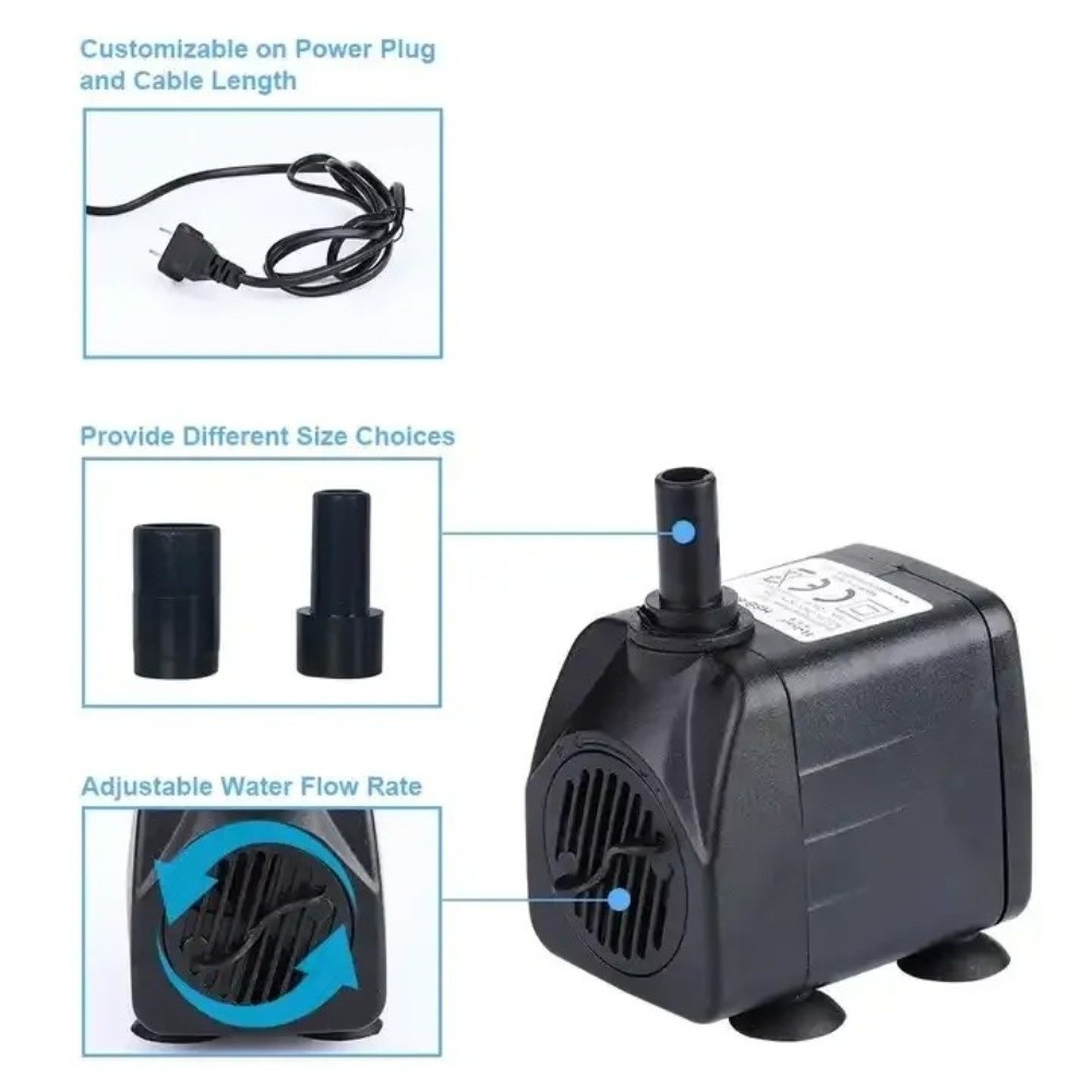 Marine Aquarium Dc Pump - 블랙 수중 워터 펌프 초저소음 어항