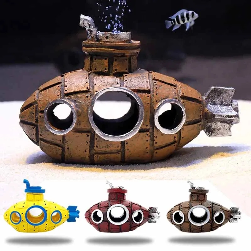Marine Aquarium All In One - 레진 잠수함 장식품 수족관 어항 장식