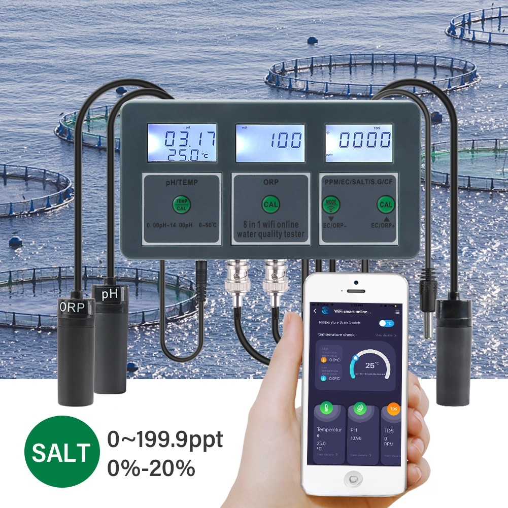 와이파이 수질 측정기 다중 매개변수 ORP 염분 온도  - Marine Aquarium Orp 리뷰 및 가격