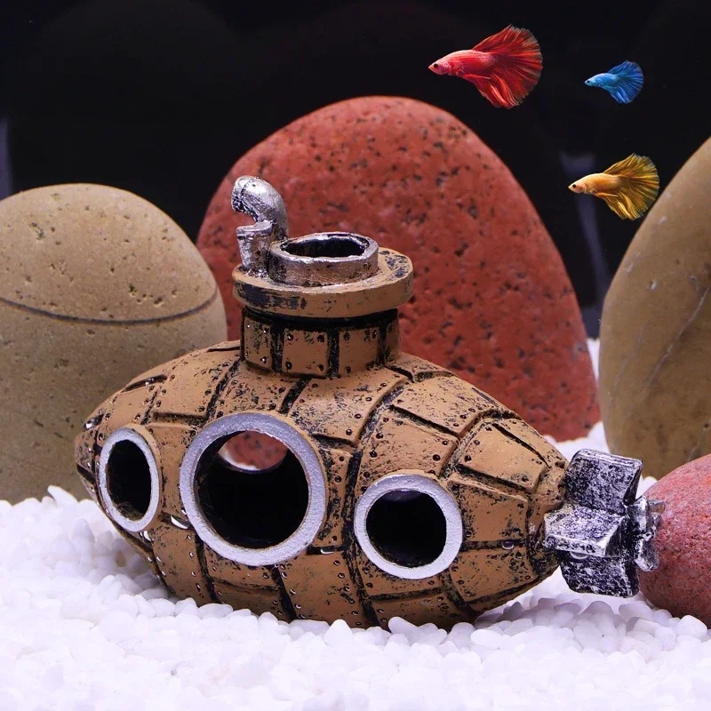 레진 잠수함 장식품 수족관 어항 장식 물고기 새우 은신 - Marine Aquarium All In One 리뷰 및 가격