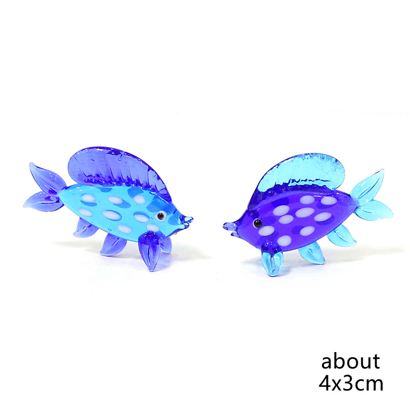 2Pcs 블루 무라노 유리 바다 물고기 미니 인형 수족 - Marine Aquarium Orp 리뷰 및 가격